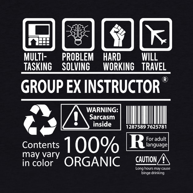 Group Ex Instructor T Shirt - MultiTasking Certified Job Gift Item Tee by Aquastal